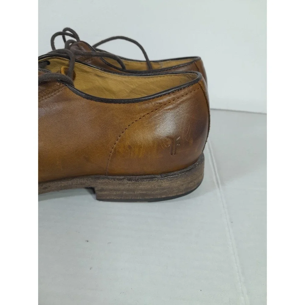 Frye Brown Leather Oxford Lace Up Men Derby Shoes Size 10 D